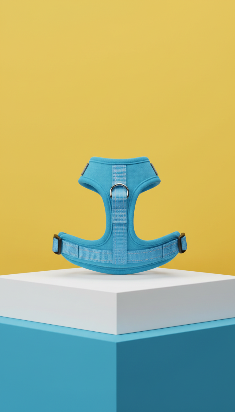 Sky Blue adjustable cat harness