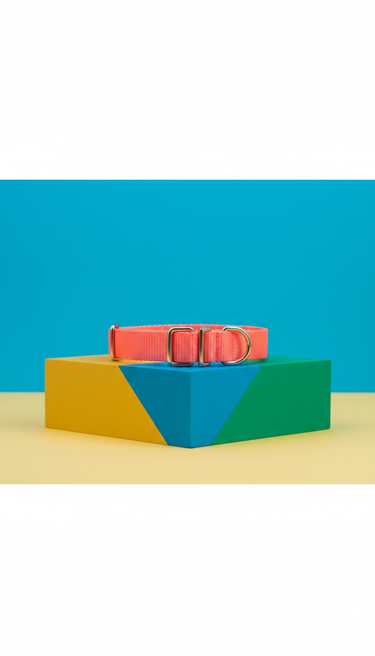 Coral Pop nylon dog collar